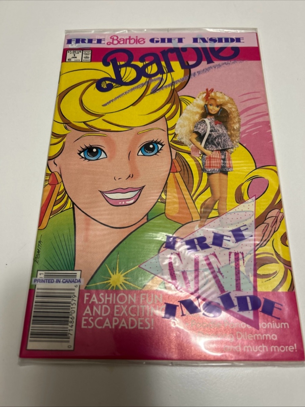 Vintage Barbie 1990 January #1 Marvel Comic Book | Canadian ED | New - Sealed